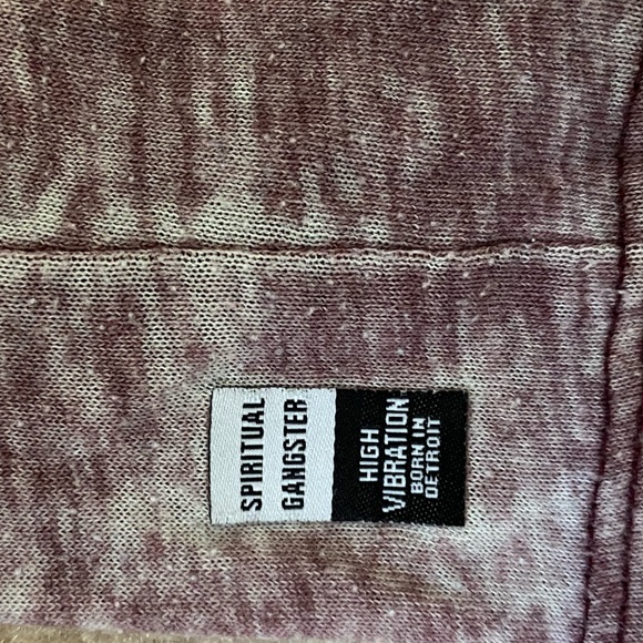 Spiritual Gangster burnout maroon tee Large - Picture 2 of 5